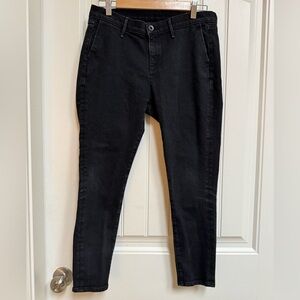 Rag & Bone Black Side Pocket Skinny Trouser Cropped Jean. Size 26 x 24”